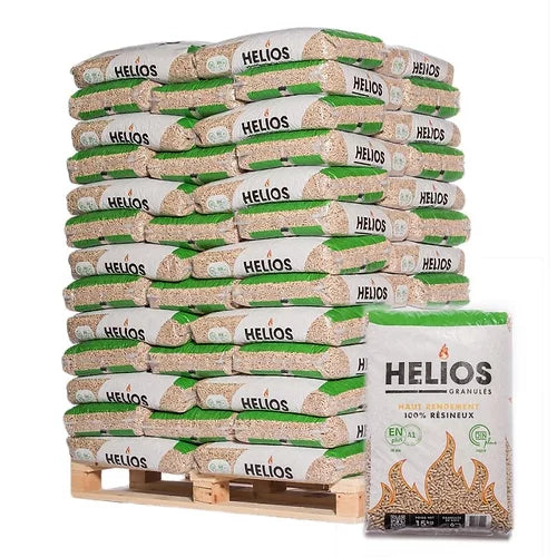 HELIOS Granulés de Bois Palette 975kg 65 Sacs