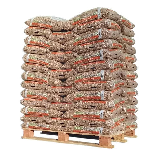 Moulin Bois Energie Granulés de Bois Palette 975kg 65 Sacs