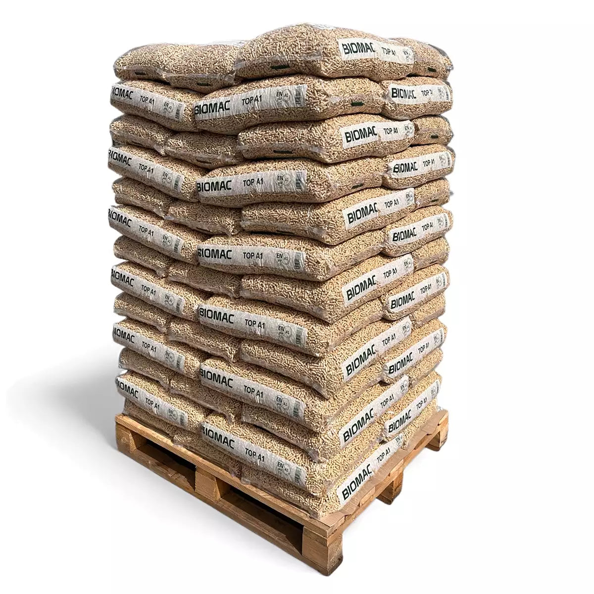 BIOMAC TOP A1 Granulés de Bois Palette 975kg 65 Sacs
